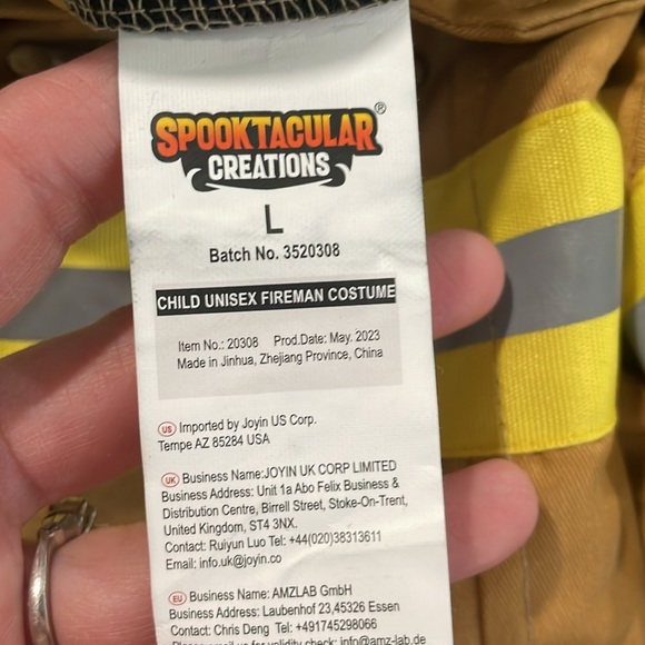 Spooktacular Creations Kids Firefighter Costume, Fireman Costume Large - flawed - Picture 7 of 9